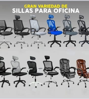Sillas, Escritorios & Mobiliario de oficina.